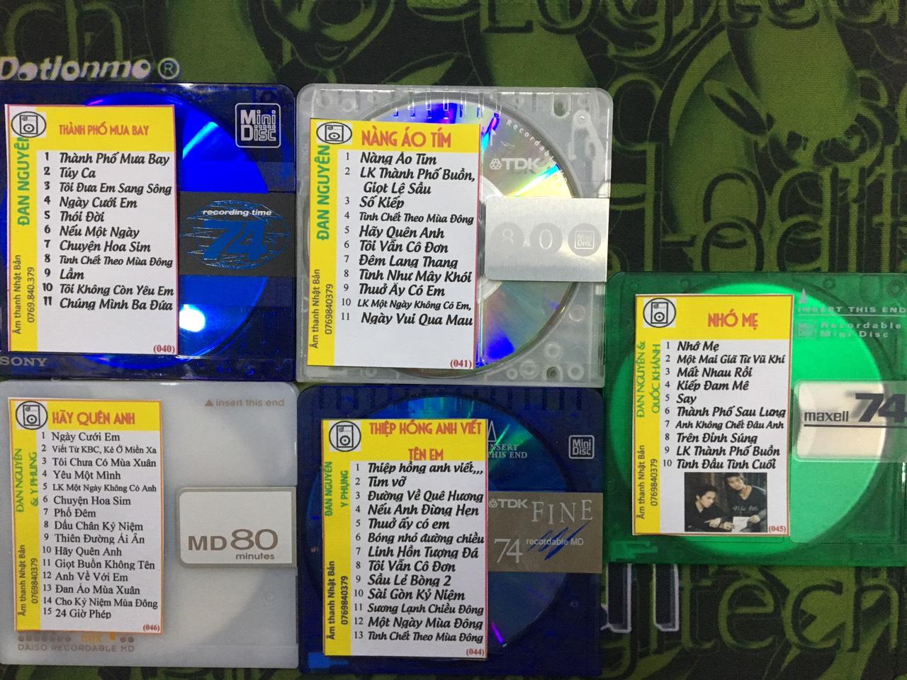 [MDCD] Bộ 5 đĩa nhạc MD Đan Nguyên (ko hộp ngoài)