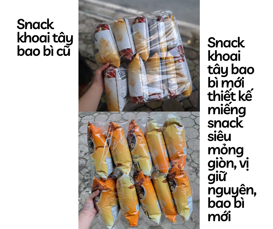 Bịch 10 gói Bim Bim Snack Khoai Tây Miếng TATER Oishi 35/40g-Ăn Vặt Sumo Snack