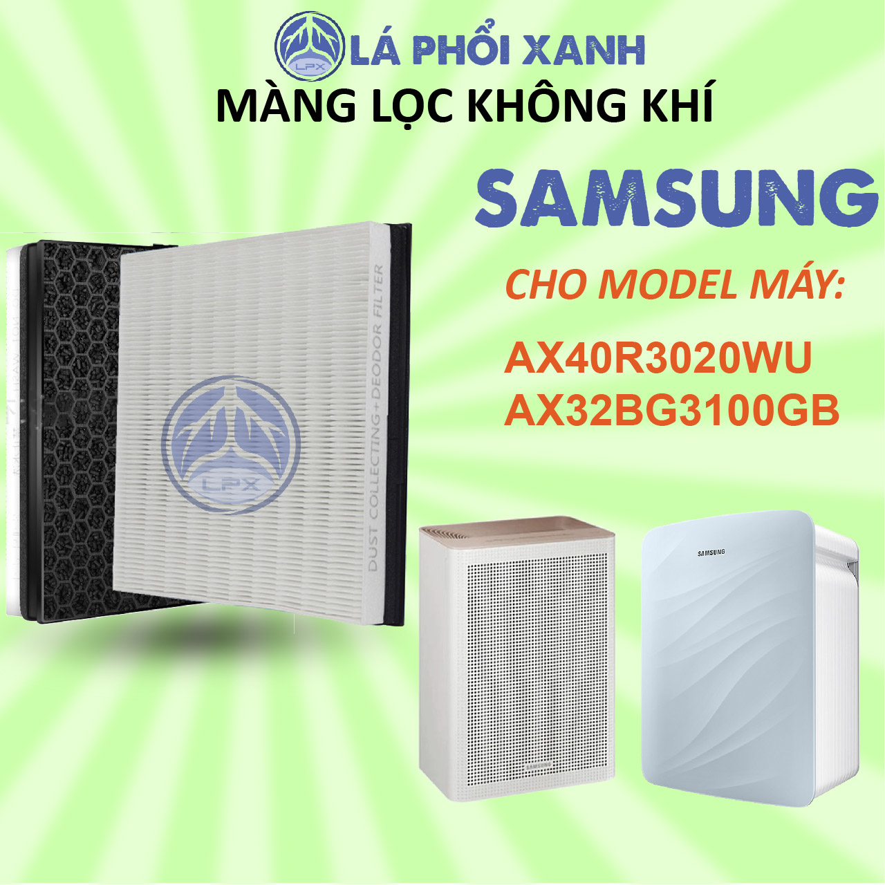 Màng lọc không khí Samsung AX40R3020WU/SV AX32BG3100GBSV Màng lọc hỗn hợp màng hepa màng than hoạt t