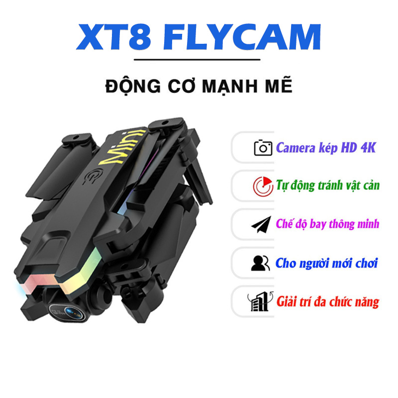 HOSTAR Drone flycam XT8 4K Máy Bay Điều Khiển Từ Xa Flaycam điều khiển từ xamáy bay không người lái cócảm biến va chạm
