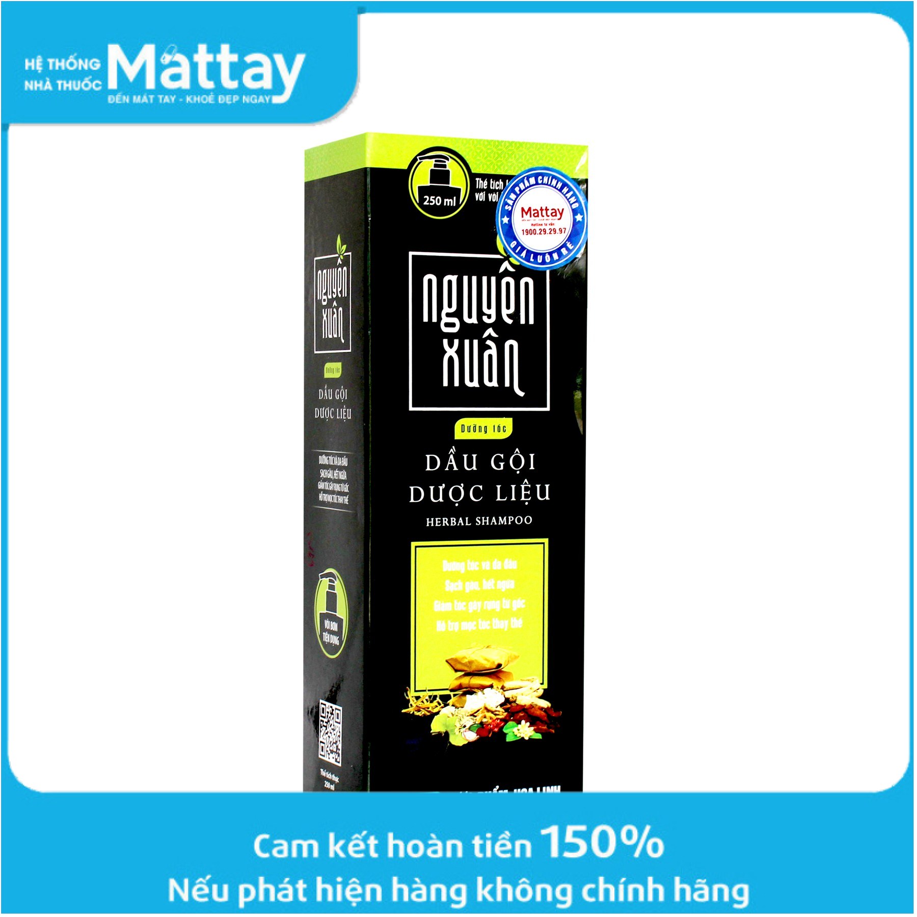 Dầu Gội Dược Liệu Nguyên Xuân Xanh – Dưỡng Tóc (200ml)