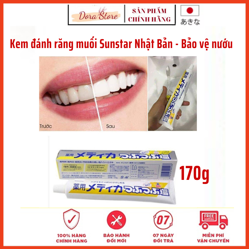 Kem Đánh Răng Muối Sunstar 170G Nhật Bản - Bảo Vệ Nướu - Dorastore