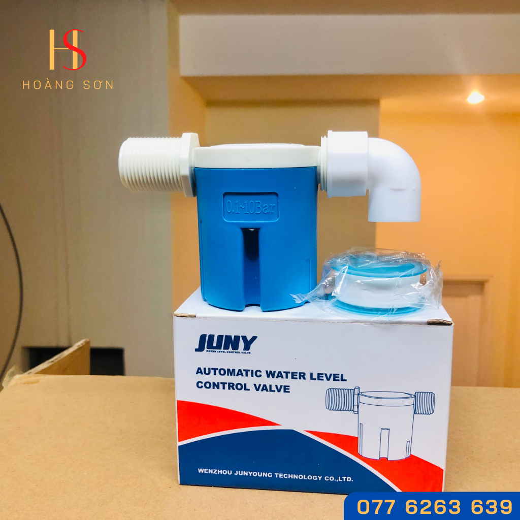 Phao Cơ Chống Tràn JUNY ( Ngang Φ27) - Tự ngắt khi đầy cho hệ thống bể nước bồn nước hồ bơi bồn cầu 