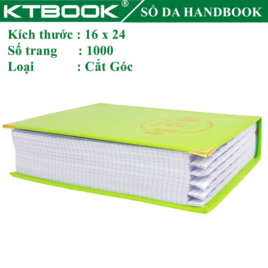 Sổ Handbook Bìa Da Dày 1000 trang Cắt Góc