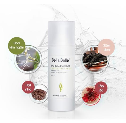 Gel làm sáng da vùng nhạy cảm Bella Belle Sensitive Areas Solution Lightening Gel