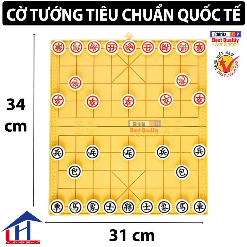 Cờ Tướng Liên Hiệp Thành Cao Cấp - Bàn Cờ Tướng Bằng Nhựa Bền Bỉ Bộ Cờ Tướng Quân Cờ Đẹp Boardgame Đ