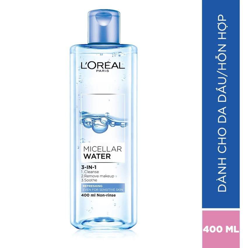 [Hcm]Nước Tẩy Trang Loreal Tươi Mát Sạch Nhờn 400Ml