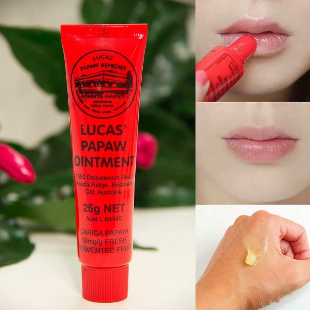 [Hcm]Kem Đa Năng Đu Đủ Lucas Papaw Ointment 25G Date Mới Khô Môi Mờ Rạn