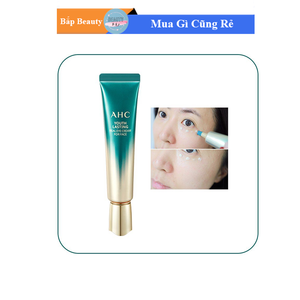 [Hcm]Kem Dưỡng Mắt Ahc Ageless Real Eye Cream For Face Mẫu Mới Màu Xanh