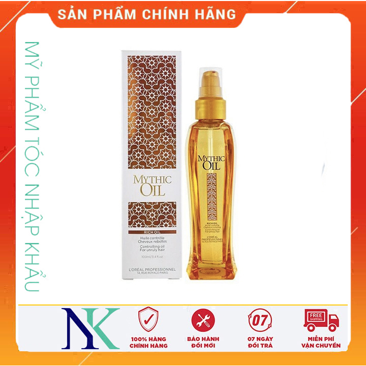 [Hcm]Tinh Dầu Dưỡng Tóc Mềm Mượt Mythic Oil Loreal 100Ml