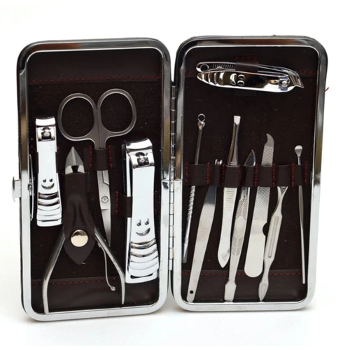 Bộ Kiềm Cắt Bấm Móng Tay 12 Món Full Box Hộp Da Sang Trọng