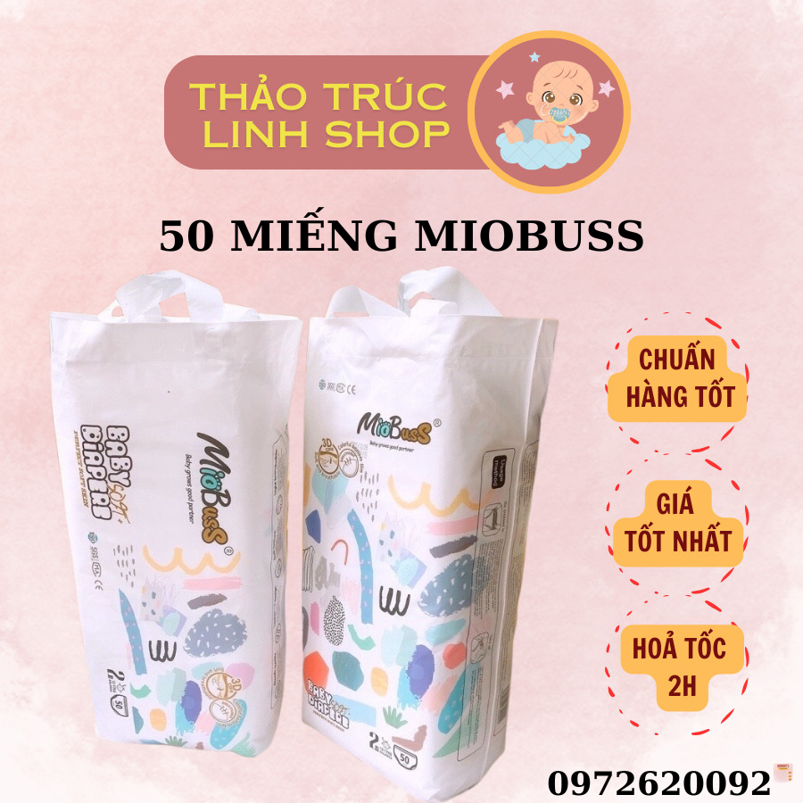 [Giao 2h] Combo 50 Miếng Tã /Bỉm Quần Miobuss nội địa cao cấp szie S/M/L/XL/XXL/3XL