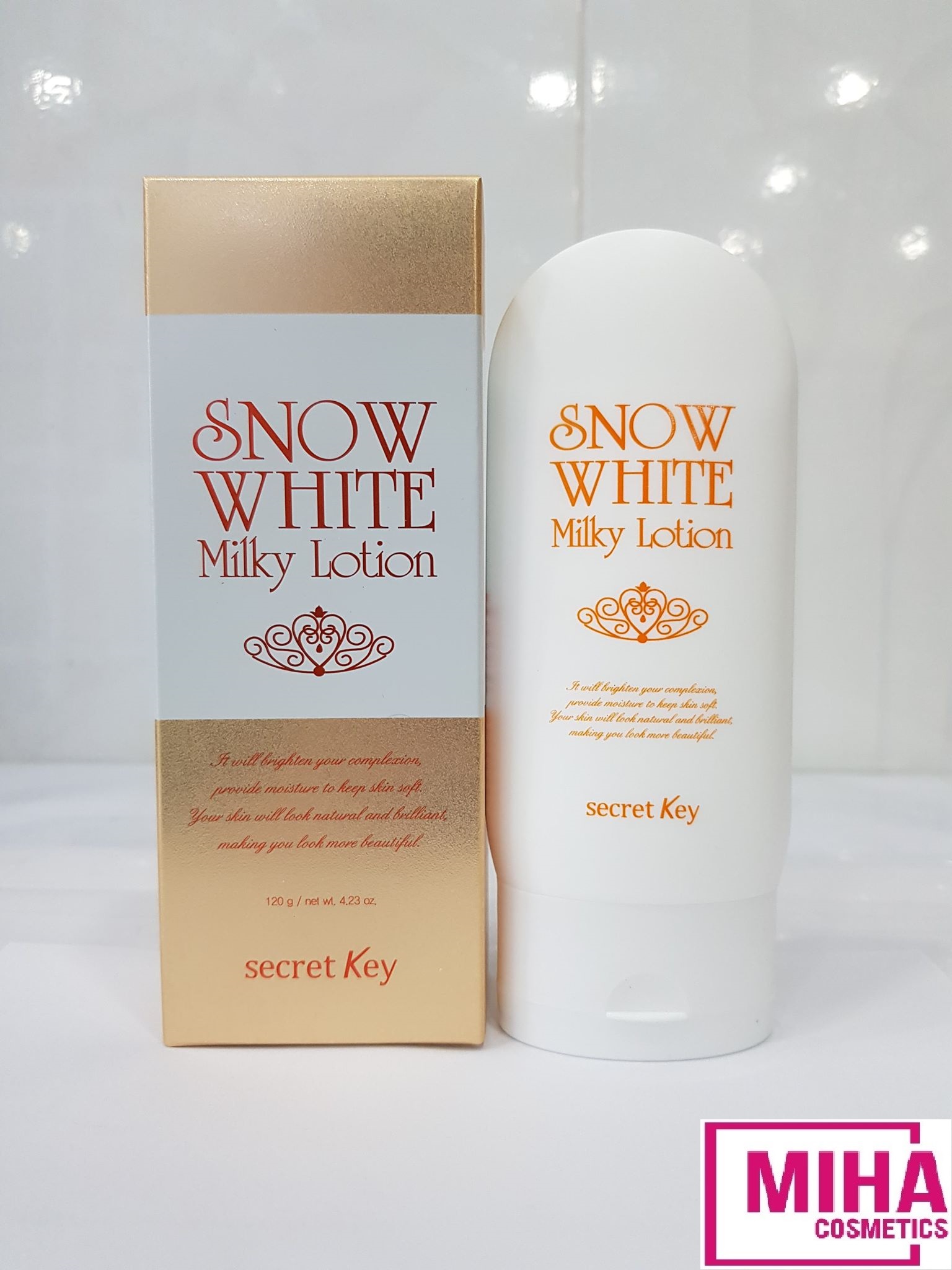 [Hcm]Sữa Dưỡng Thể Trắng Da Secret Key Snow White Milky Lotion 120Gr Hàn Quốc