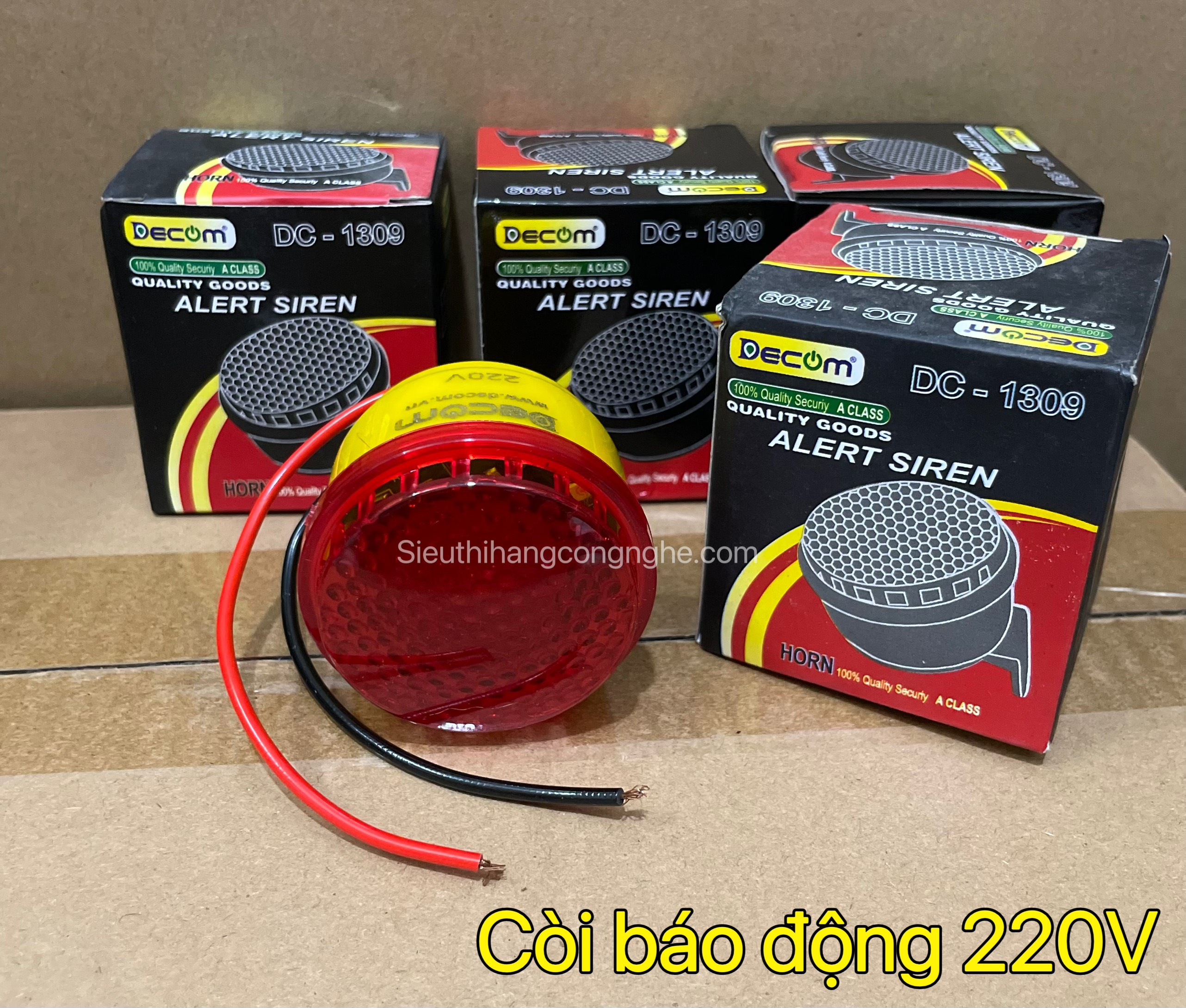 Còi hú báo động nguồn điện 220V âm lượng Tích hợp dùng cho báo động chống trộm HT1A HT1A-S..