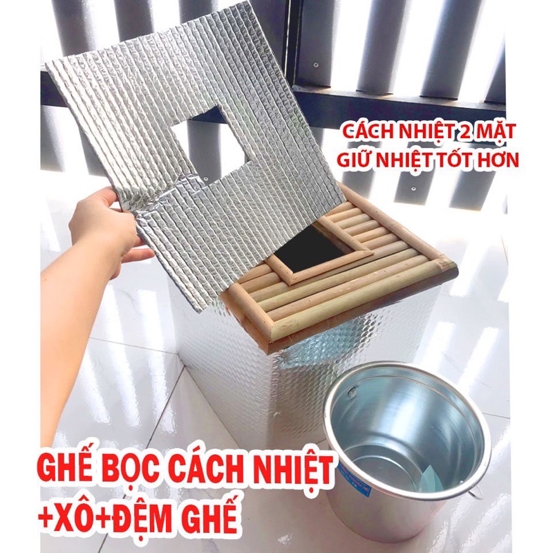 [Hcm]Ghế Xông Vùng Kín Bọc Cách Nhiệt Toàn Ghế(Tặng Đệm Ghế) [ Ảnh Thật ]