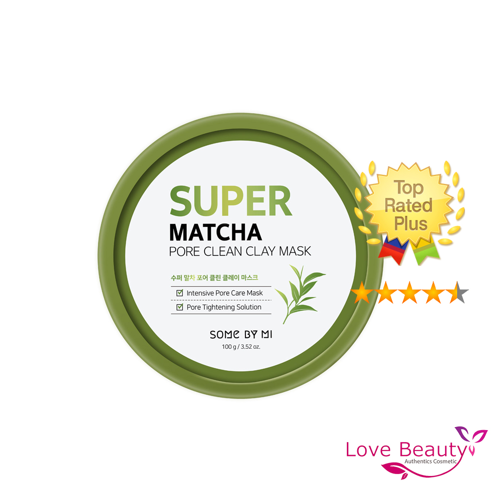Mặt Nạ Đất Sét Se Khít Lỗ Chân Lông Some By Mi Super Matcha Pore Clean Clay Mask 100g
