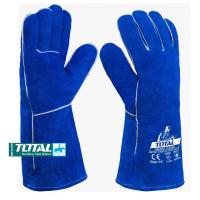 Găng tay bảo hộ Găng tay da cho thợ hàn chống cháy Chịu nhiệt độ cao Dài 35cm Total Truper GU-515 15246