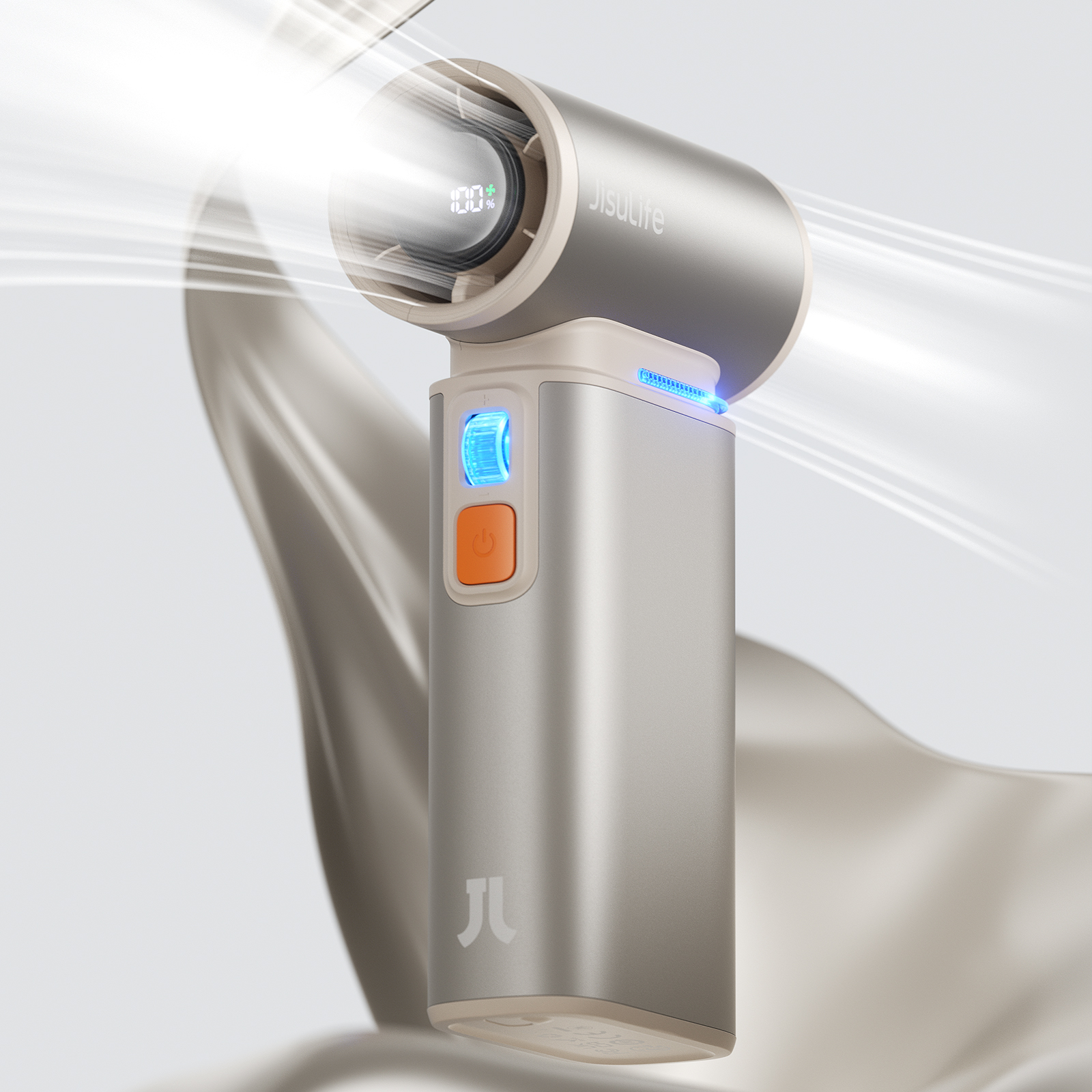 JISULIFE Quạt Turbo cầm tay di động  Quạt cá nhân mini có thể điều chỉnh 100 tốc độ Quạt sạc USB 900