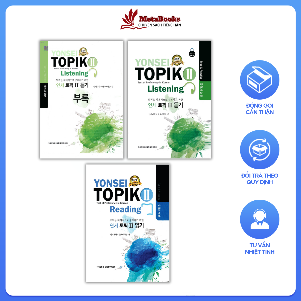 Combo Yonsei Topik II Đọc Hiểu Và Nghe Đầy Đủ Đáp Án kèm file nghe