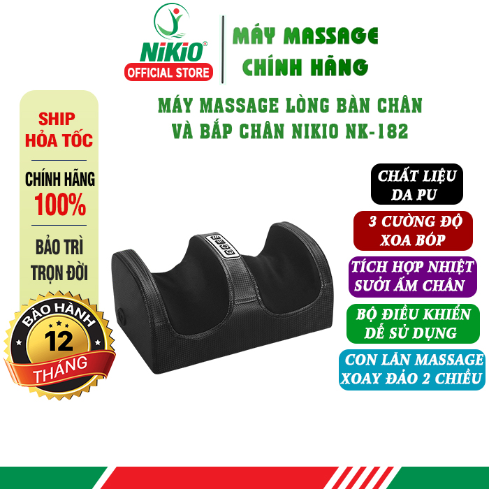 Máy massage chân Nikio NK-182 - Xoa bóp, day ấn xoay 360 độ và nhiệt hồng ngoại