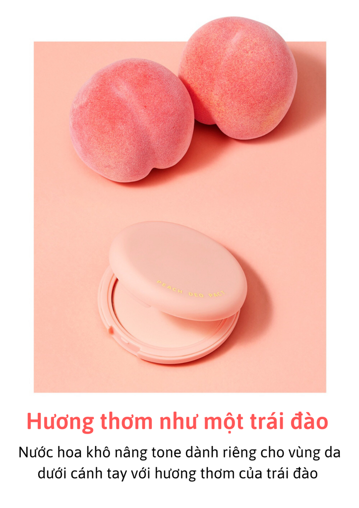 [Hcm][10Gam] Phấn Nách Bột Khô Peach Deo Pact So Natural Siêu Khô Thoáng Thơm Mùi Đào Giảm Mồ Hôi Vùng Nách