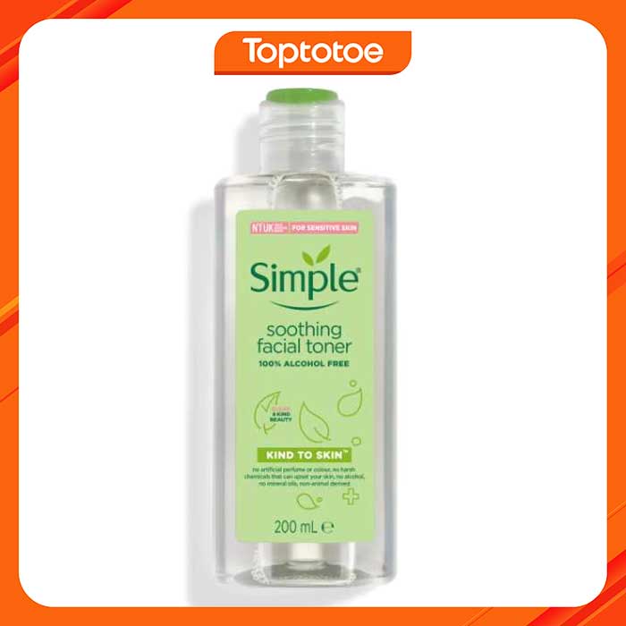 Nước Hoa Hồng Không Cồn Simple Kind To Skin Soothing Facial Toner 200ml