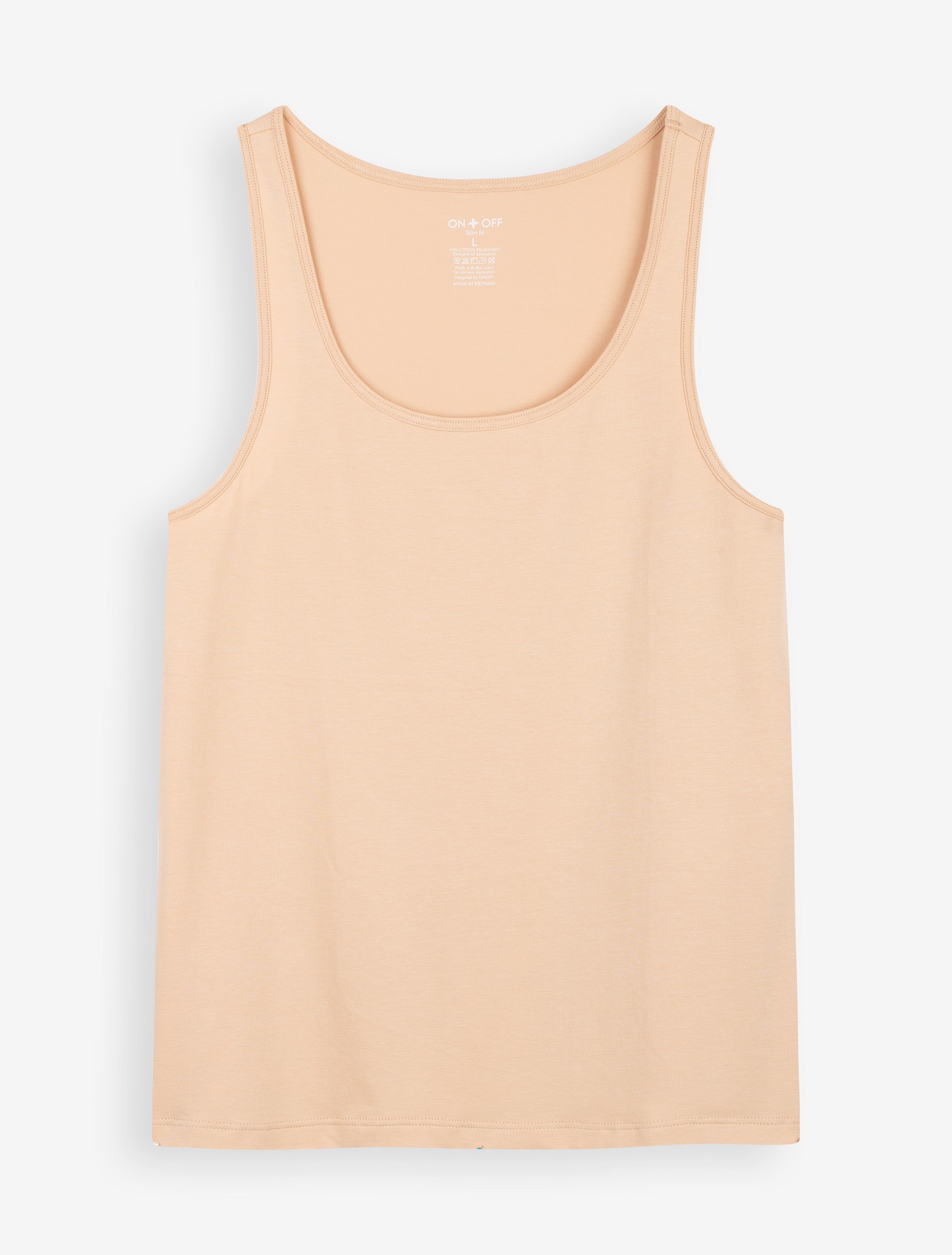 Áo T-Top ba lỗ nữ cotton Mỹ ONOFF bacis mềm mại êm mát thấm hút 16IA25S020