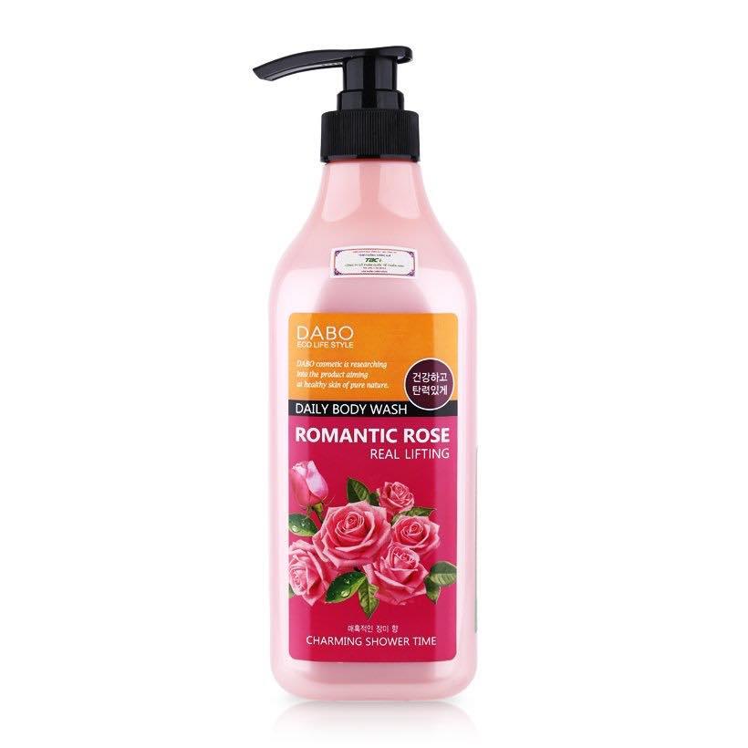 Sữa Tắm Hương Nước Hoa Cao Cấp Sáng Mịn Da Tinh Chất Hoa Hồng Dabo Romatic Rose Hàn Quốc 750Ml