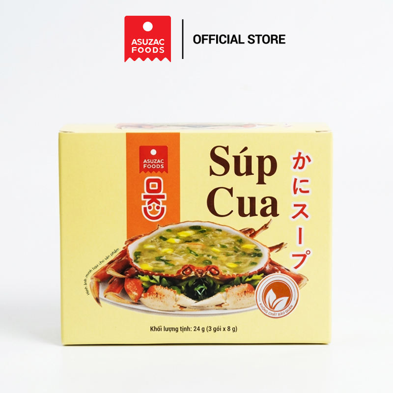 Súp cua Asuzac hộp 24g (8g x 3 gói) - Súp sấy thăng hoa