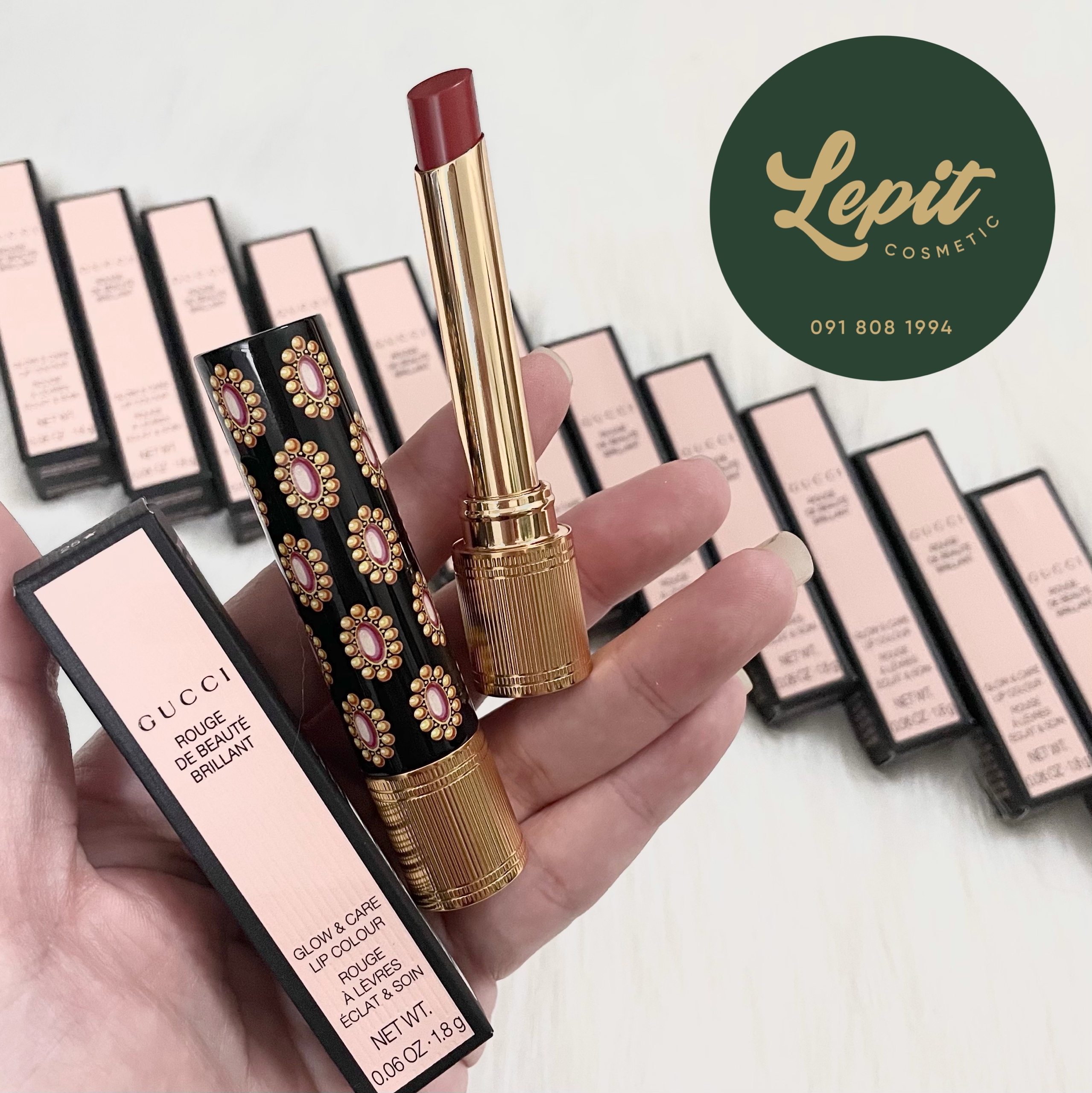 [Lepit Cosmetic] Son Gucci Rouge De Beaute Brillant Glow And Care Shine Lipsticks