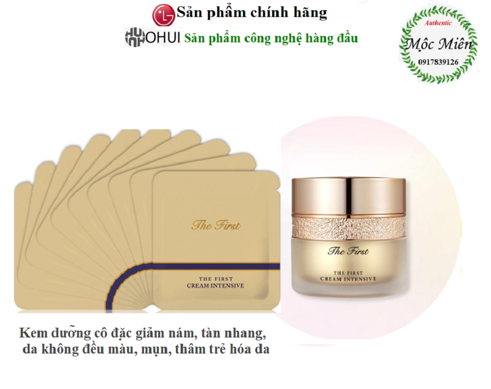 [Hcm]10 Gói Kem Dưỡng Cao Cấp Tái Sinh Trẻ Hóa Dagiảm Thâm Sạm Námda Không Đều Màu Ohui The First Cream Intensive 1Mlx10