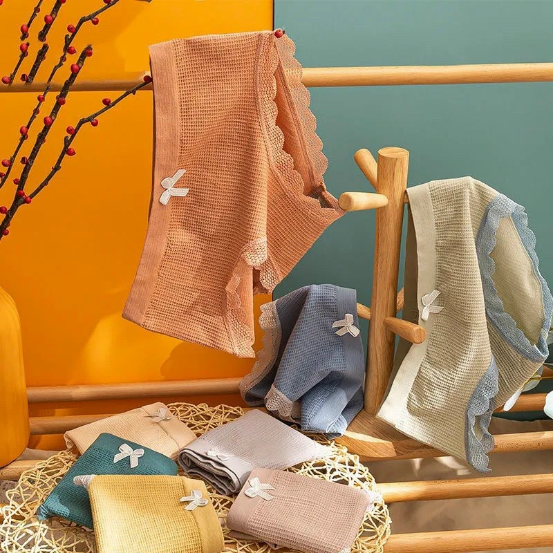 [Hoàn Tiền 15%] Hộp 4 quần lót nữ cao cấp dệt Ô VUÔNG siêu mềm cực thoải mái