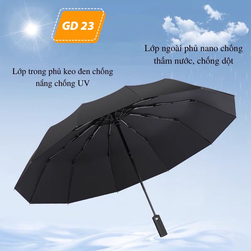 Ô che mưa nắng UV loại 24 nan cao cấp phủ bạc Dù chống thấm nước hàng loại 1 GD84 - Gia Dụng 1688