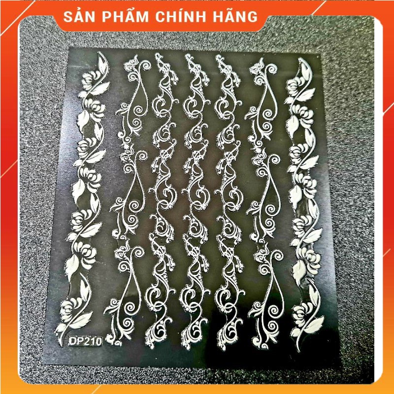 Stick Hoa Trắng - Mẫu Hoa Nổi Dán Móng Tay Siêu Đẹp