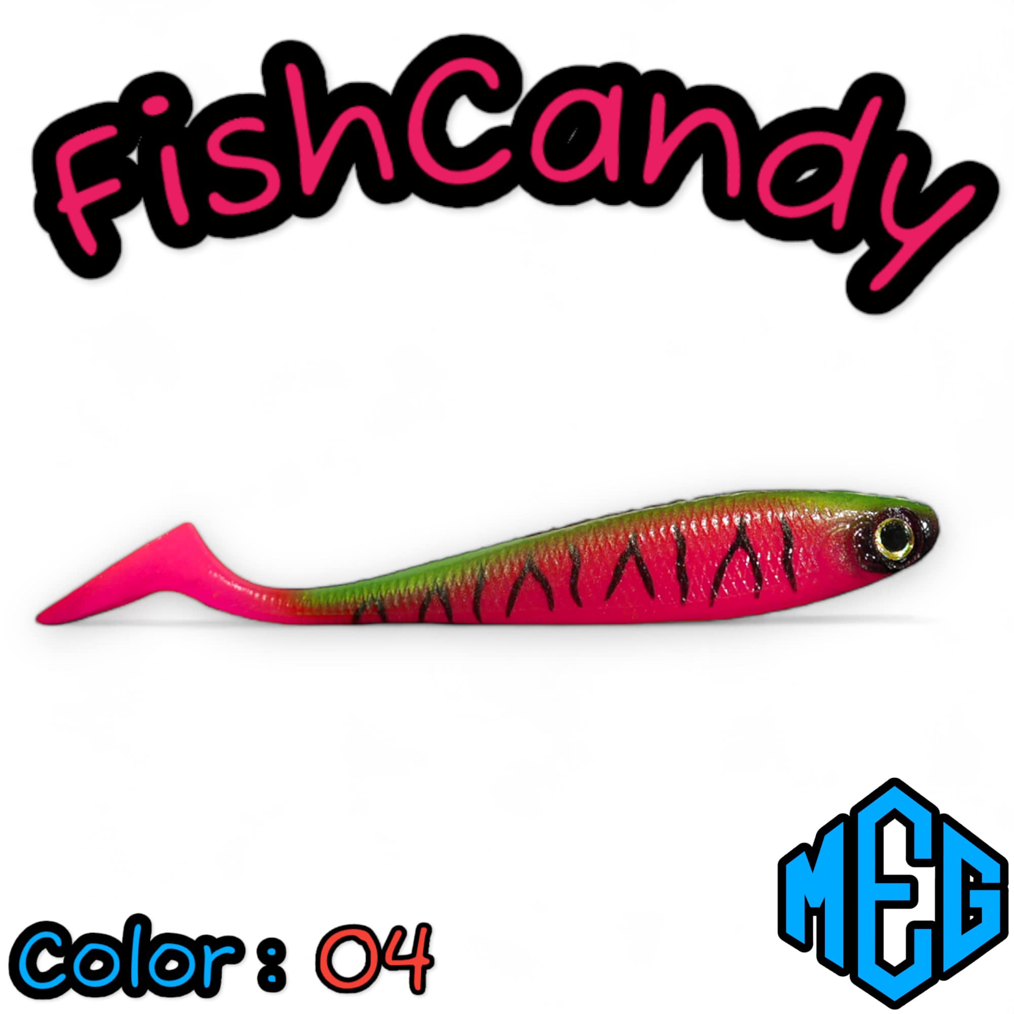 Mồi Mềm Câu Cá Lóc -Chẽm MEGABARRA FISHCANDY