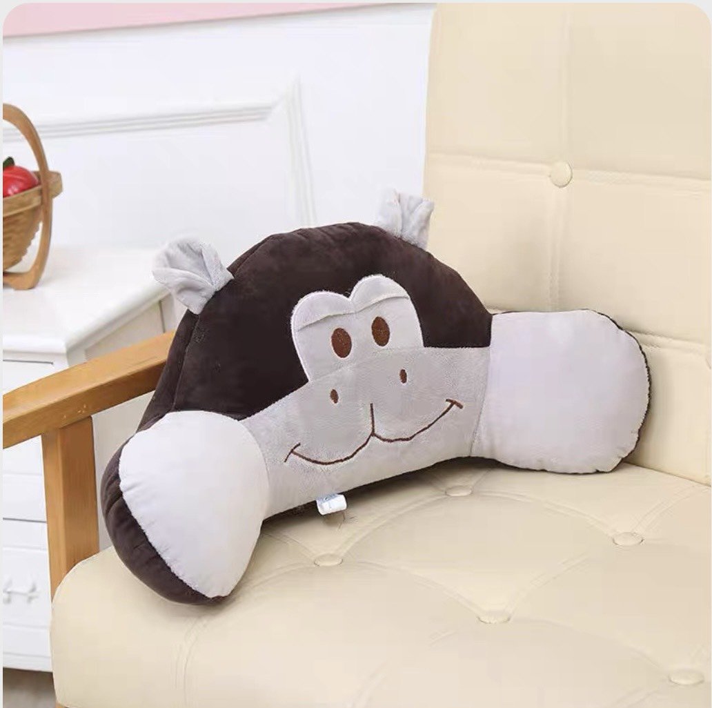 Gối tựa lưng văn phòng hình thú đáng yêu gối tựa lưng ô tô gối nhồi bông kích thước 45x35cm