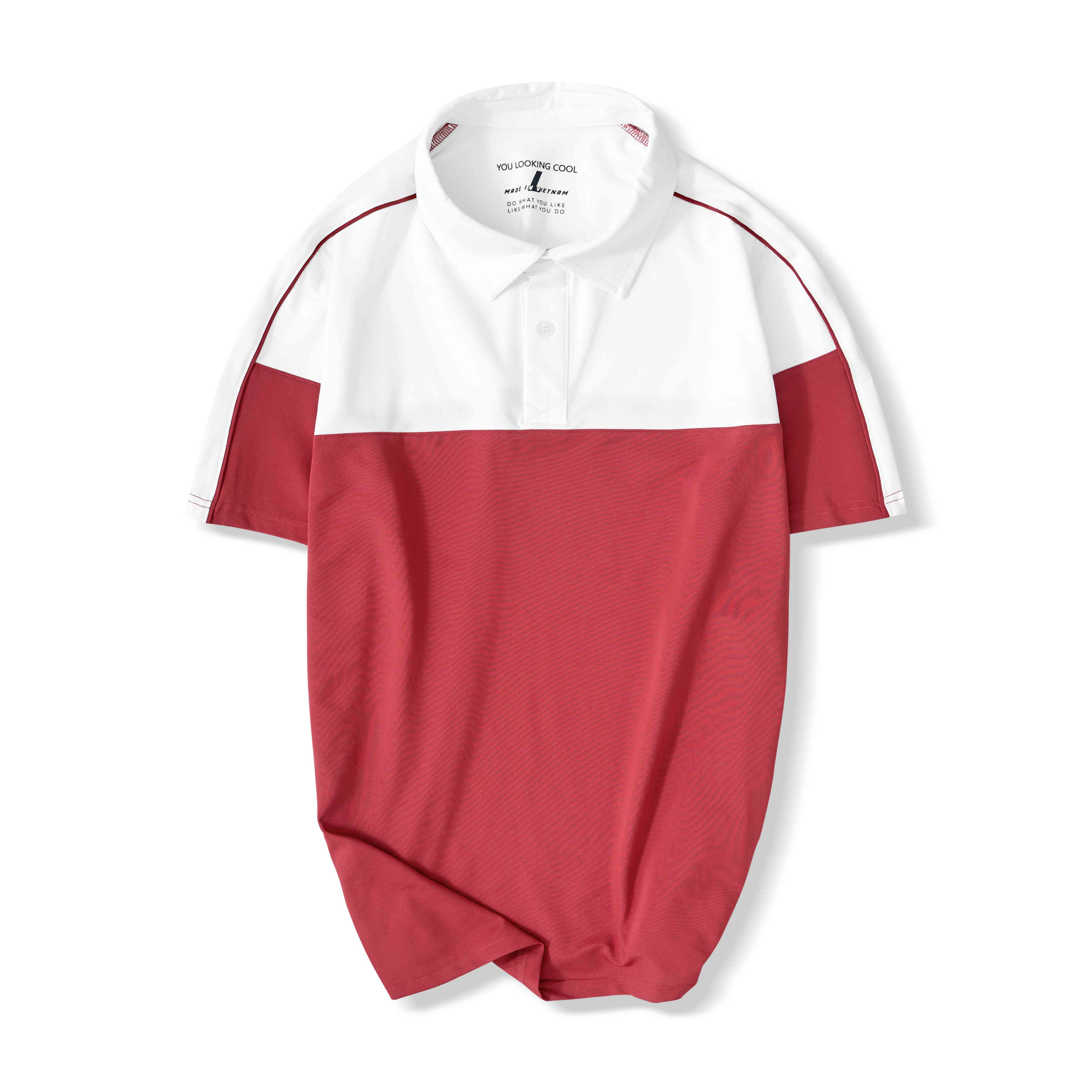 Áo thun polo DONMAN áo phông nam có cổ phối 2 màu cao cấp Cotton coolmate Pique Basic co giãn thấm h