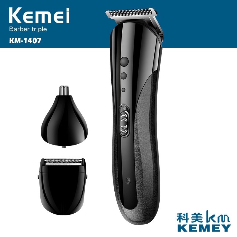 [Hcm]Tông Đơ Cắt Tóc Đa Năng 3In1 Kemei Km 1407 Chính Hãng