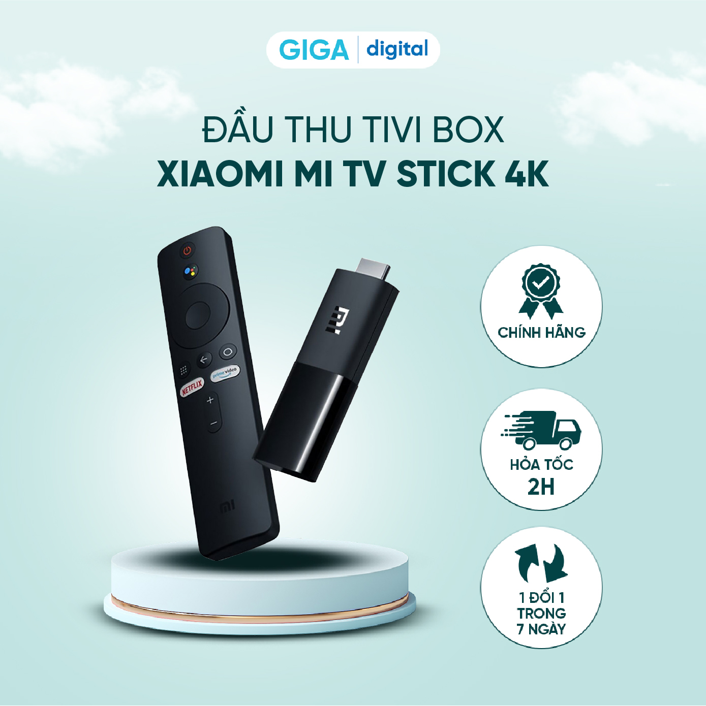 [HCM] Đầu thu Tivi box Xiaomi Mi TV Stick 4K - RAM 2G -  Bản Quốc Tế - Tiếng Việt - tìm kiếm giọng nói