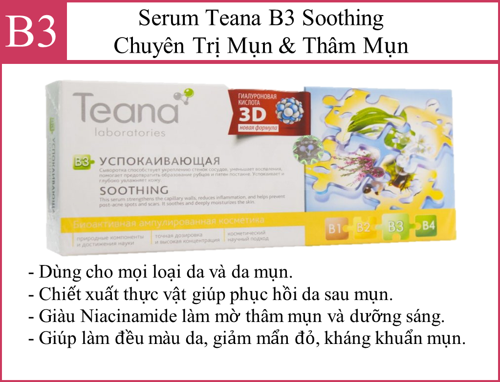 [Hcm]Teana B3 Soothing Loại Bỏ Mụn Và Thâm Mụn