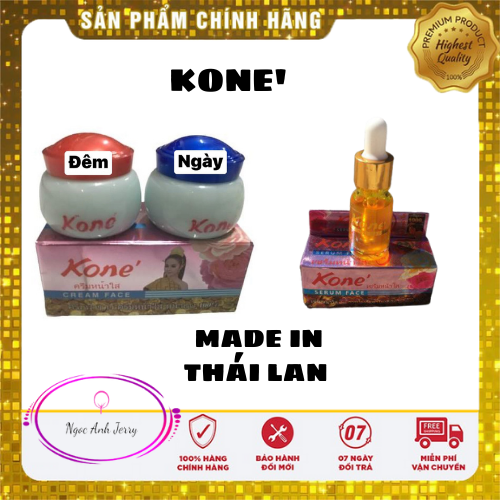 Combo gồm: 2 lọ Serum Nám + 1  Bộ Kem Kone ngày đêm - chính hãng Thái Lan Combo Kone Thái Lan trừ Nám làm mờ Sắc tố gây nám da Kết hơp dưỡng trắng từ sâu bên trong da.