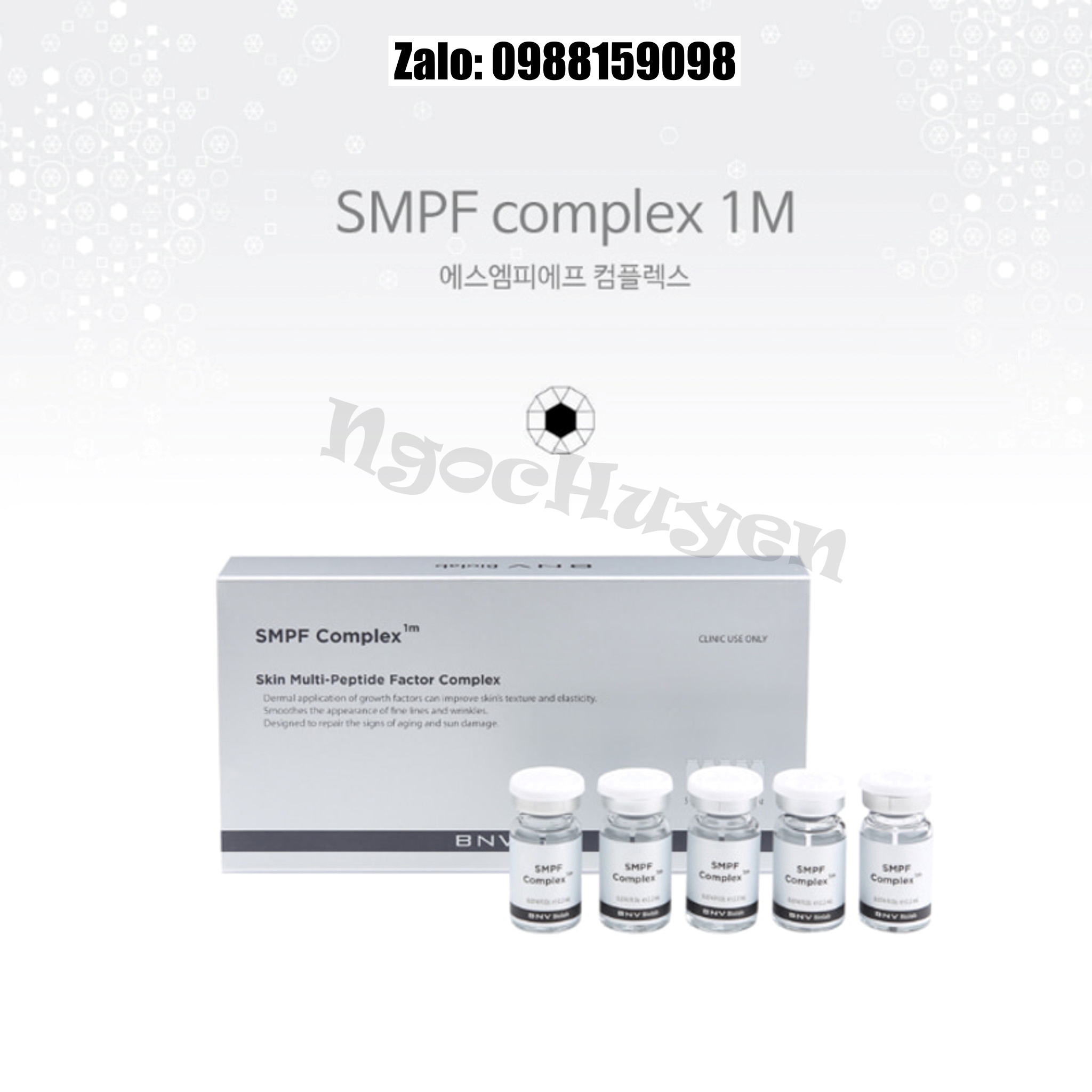 Tinh chất căng bóng da tiêm meso SMPF Complex - 1hộp 5 lọ 2.5ml