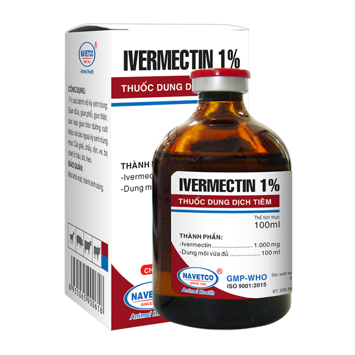 IVERMECTIN  0.25% 1% (100ml) _  Thuốc tiêm trị ký sinh trùng