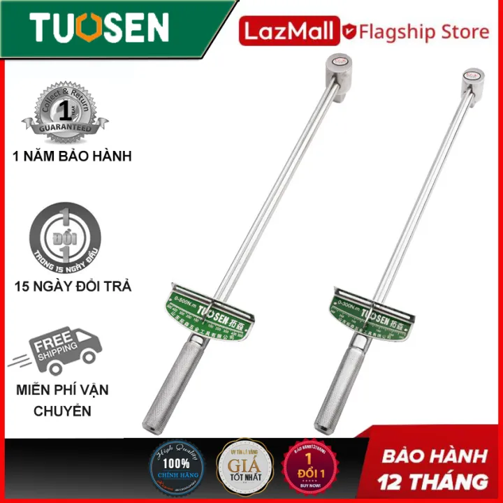 Tay cân lực cờ lê lực cần xiết lực đầu vuông (cần siết lực) 0-300N.m TUOSEN