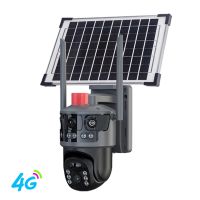 ( Mẫu Mới 2025 ) Camera Năng Lượng Mặt Trời Sim 4G 4 Mắt 12MPX Độ Zoom 10x Siêu Nét - Màn Hình Kép Xem 3 Màn Hình Cùng Lúc Xoay 360 Độ Phát Hiện Thông Minh Báo Động Di Động Giám Sát Ban Đêm Có Màu Đàm Thoại 2 Chiều