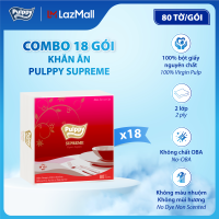 [VOUCHER 15%] Combo 18 Khăn Ăn Pulppy Supreme 80 Tờ