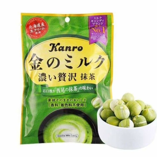 Kẹo sữa Matcha Kanro Golden Milk Candy Nhật Bản gói 70g