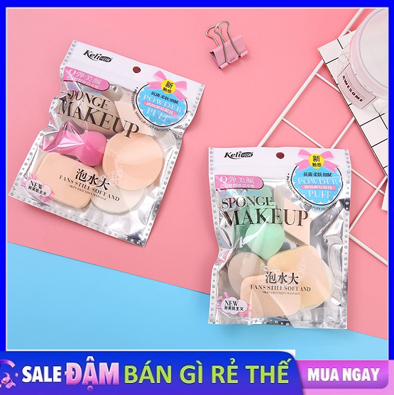 [HCM]Bộ 6 Bông Mút Trang Điểm Keli Sponge Makeup