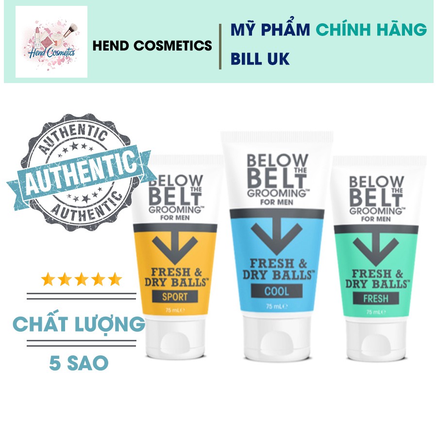 Kem Dưỡng Phụ Khoa Cho Nam Gel Below The Belt Grooming For Men Fresh & Dry Balls