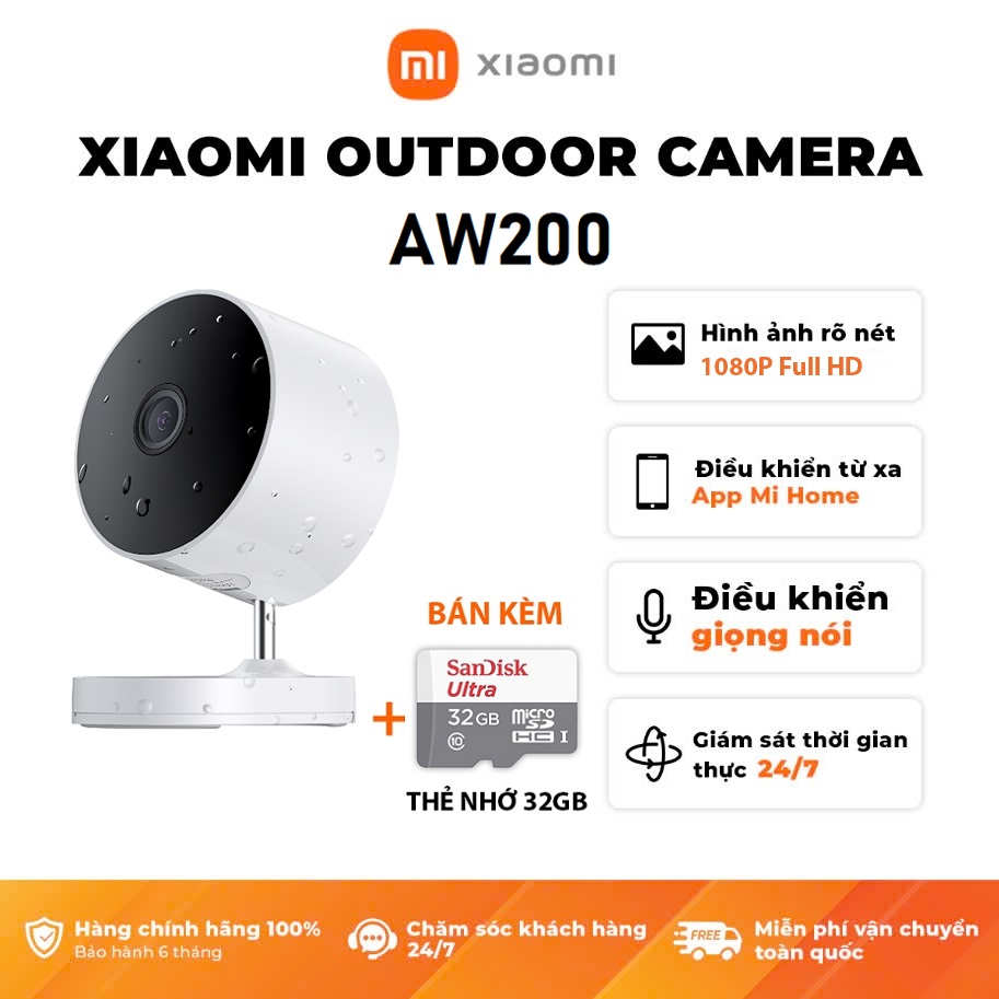 Camera Ngoài Trời Xiaomi Outdoor Camera CW300 2.5K AW300 2K AW200 Full HD (Bản quốc tế - Bảo hành
